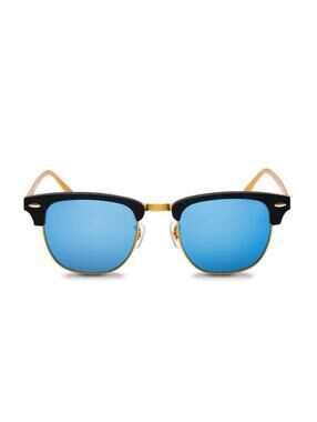 William Painter Empire Gold Titanium Polarized Sunglasses Blue Mirror Lens Men